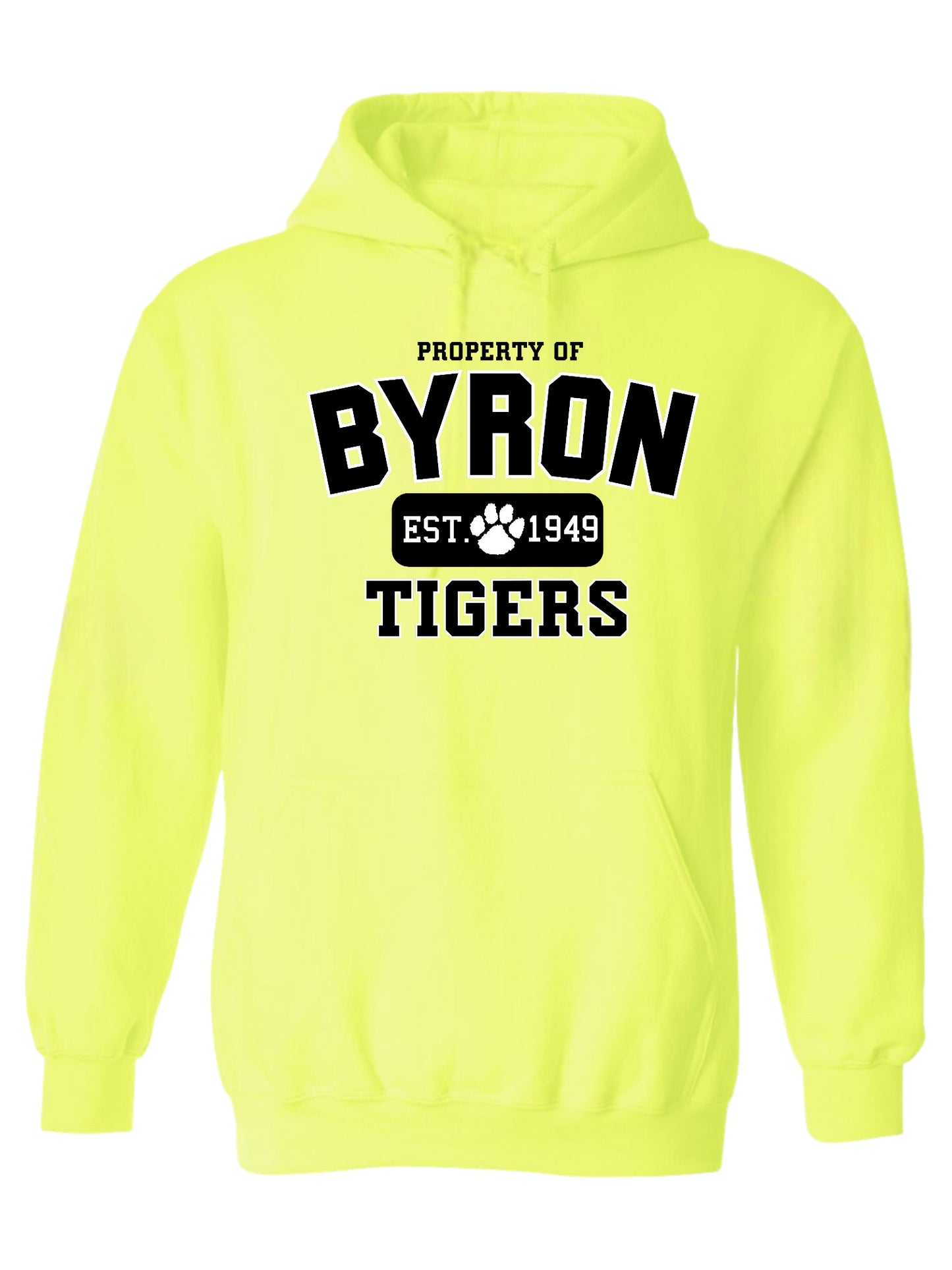 PROPERTY OF BYRON TIGERS EST 1949 MERCH - ADULT SIZES